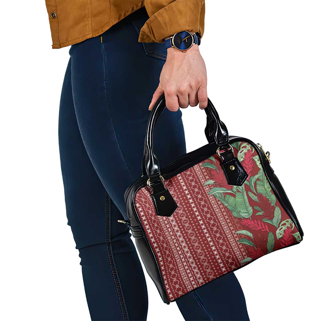 Women's Day Samoa Malu Tattoo Inspired Mix Teuila Shoulder Handbag Scarlet