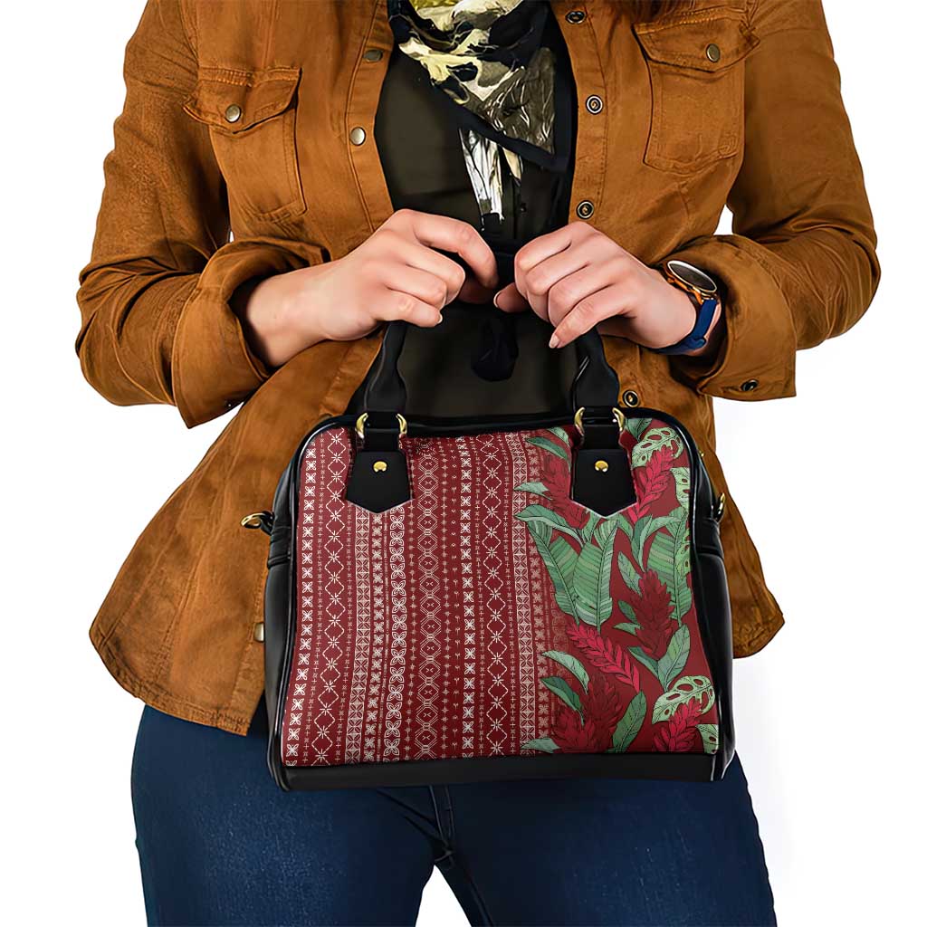 Women's Day Samoa Malu Tattoo Inspired Mix Teuila Shoulder Handbag Scarlet