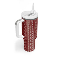 Women's Day Samoa Malu Tattoo Inspired Mix Teuila Tumbler With Handle Scarlet