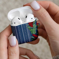 Women's Day Samoa Malu Tattoo Inspired Mix Teuila AirPods Case Royal Blue