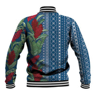 Women's Day Samoa Malu Tattoo Inspired Mix Teuila Baseball Jacket Royal Blue