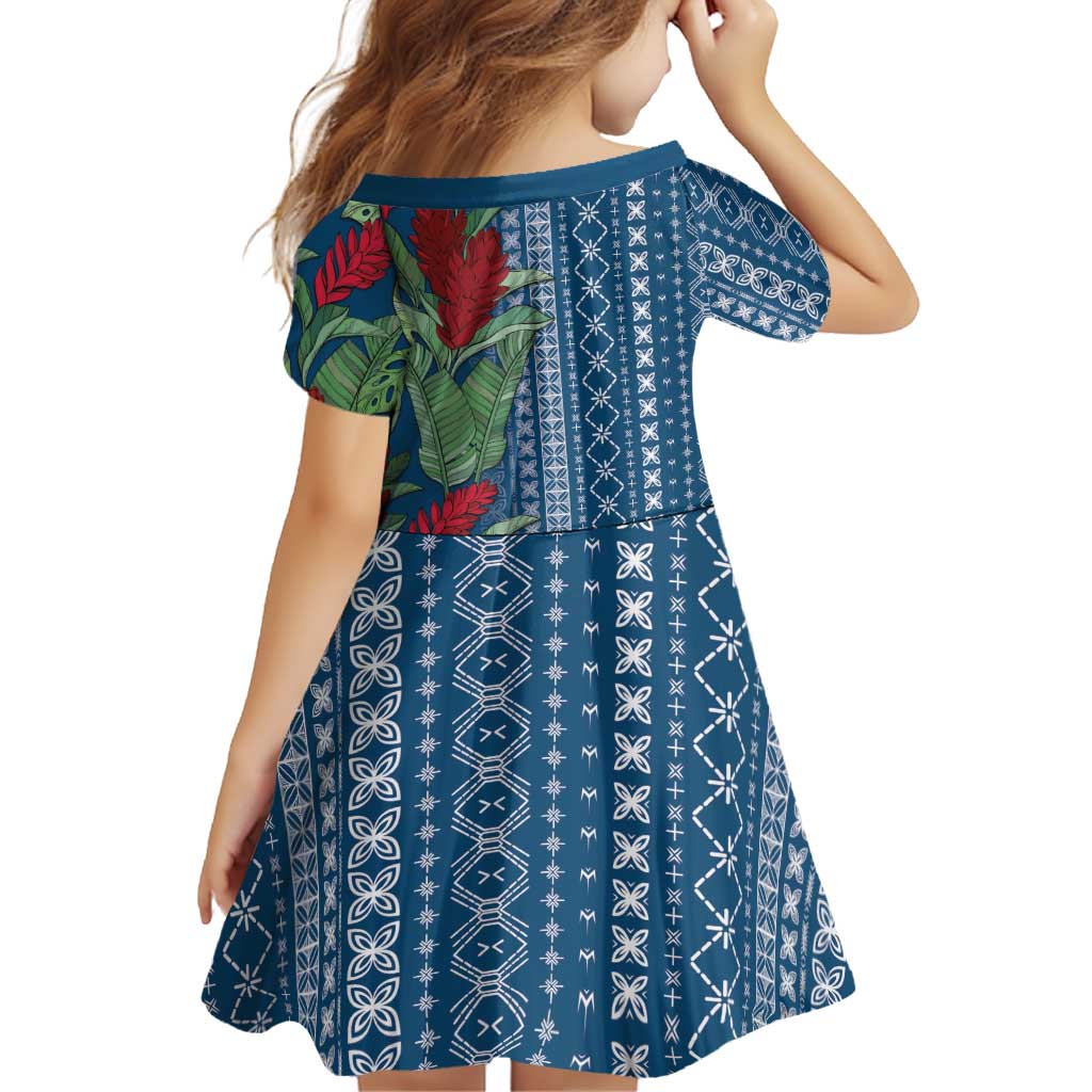 Women's Day Samoa Malu Tattoo Inspired Mix Teuila Family Matching Off The Shoulder Long Sleeve Dress and Hawaiian Shirt Royal Blue LT7 - Polynesian Pride