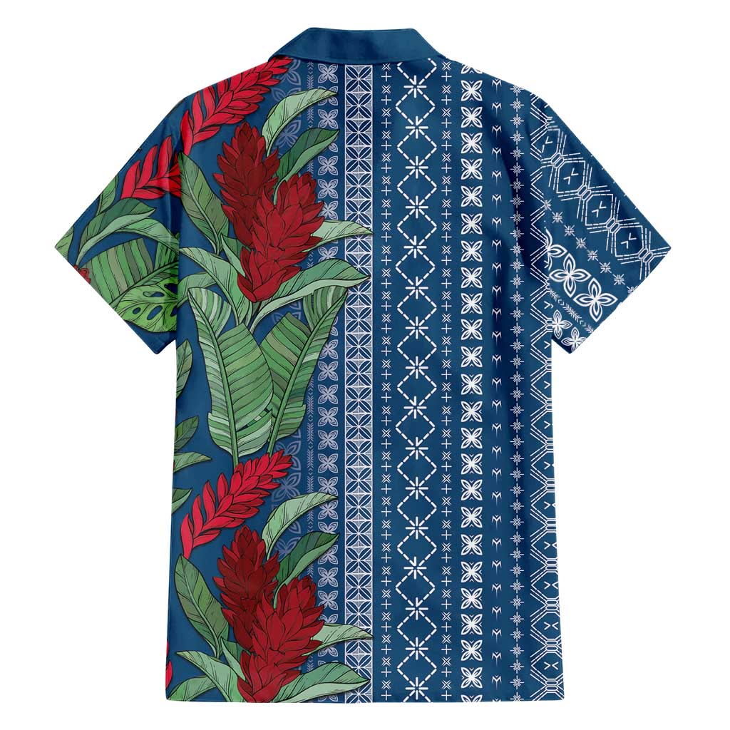 Women's Day Samoa Malu Tattoo Inspired Mix Teuila Family Matching Off Shoulder Maxi Dress and Hawaiian Shirt Royal Blue LT7 - Polynesian Pride