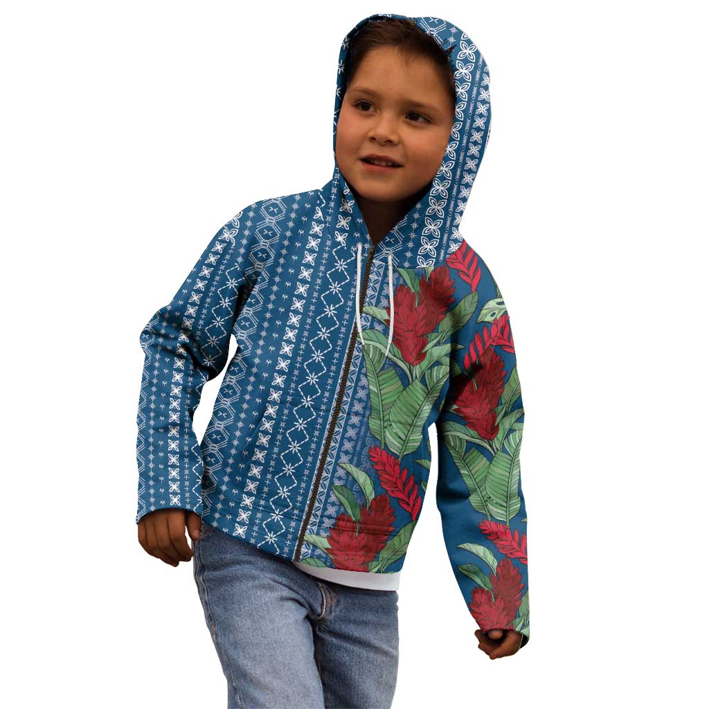 Women's Day Samoa Malu Tattoo Inspired Mix Teuila Kid Hoodie Royal Blue