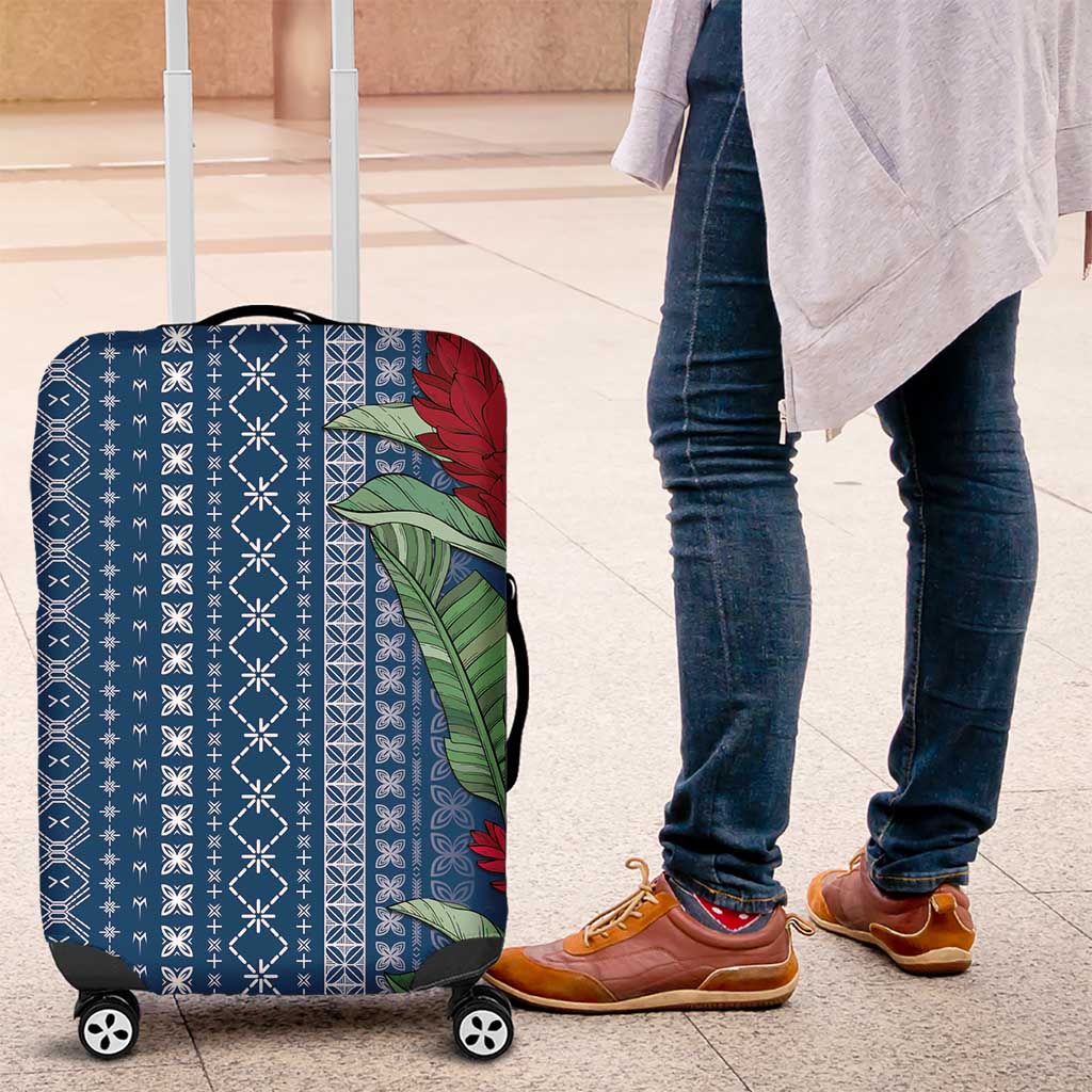 Women's Day Samoa Malu Tattoo Inspired Mix Teuila Luggage Cover Royal Blue