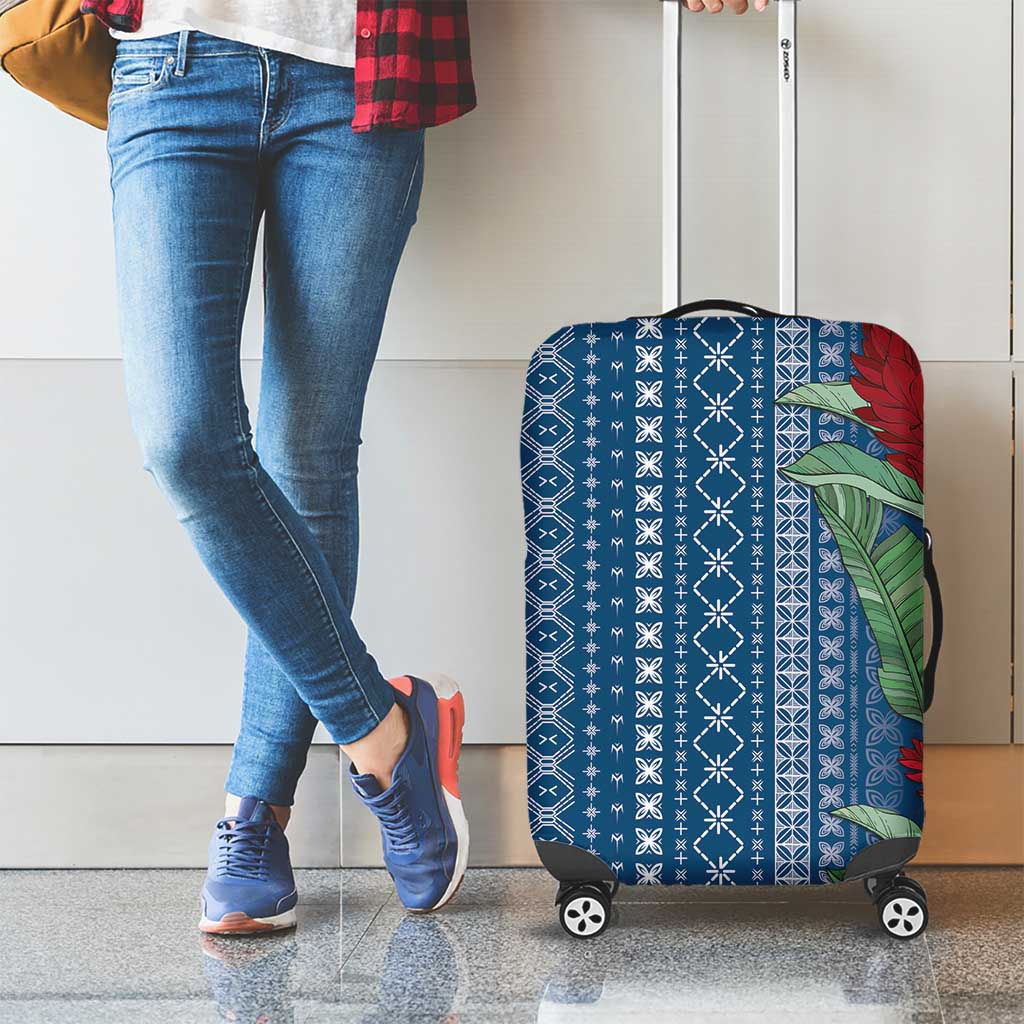 Women's Day Samoa Malu Tattoo Inspired Mix Teuila Luggage Cover Royal Blue