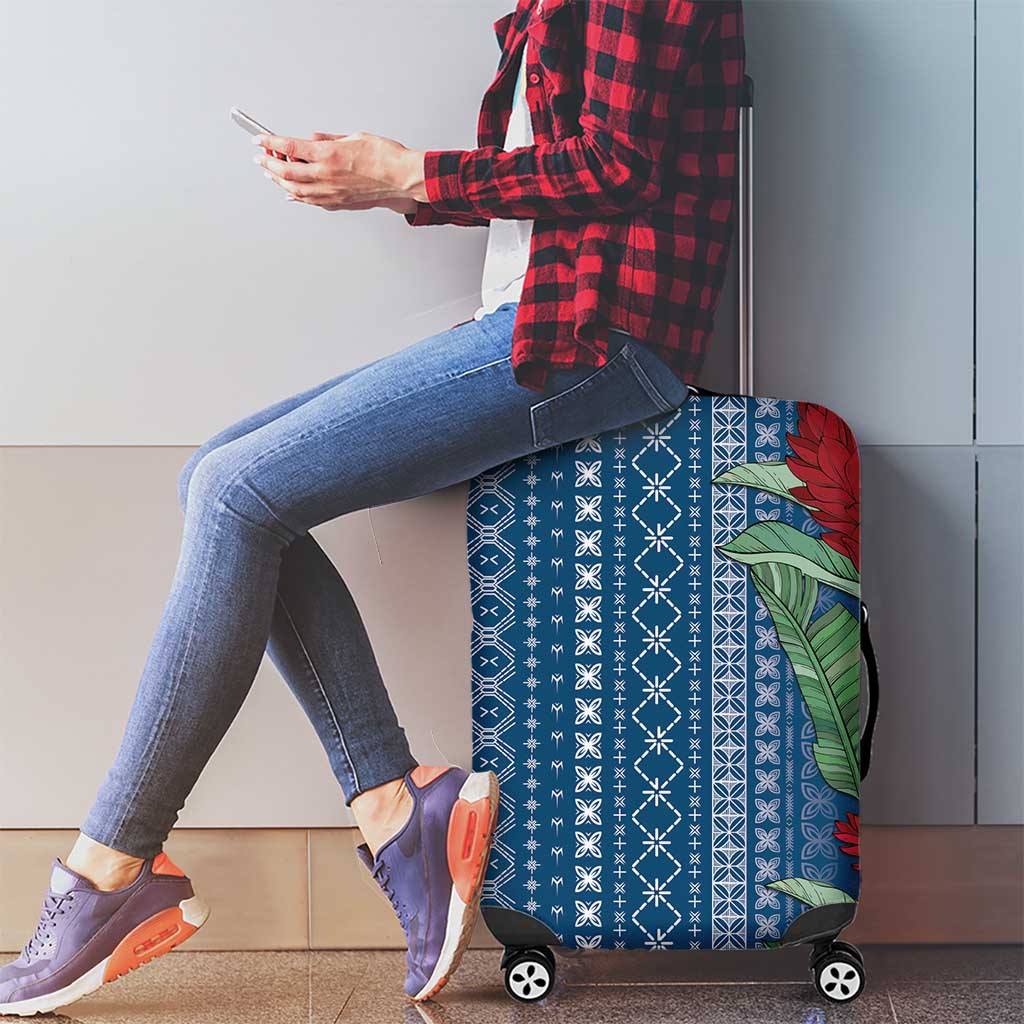 Women's Day Samoa Malu Tattoo Inspired Mix Teuila Luggage Cover Royal Blue