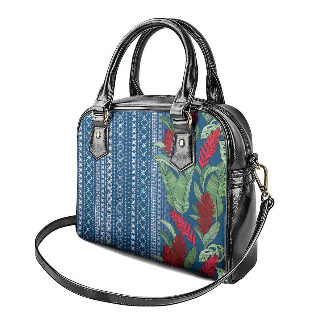 Women's Day Samoa Malu Tattoo Inspired Mix Teuila Shoulder Handbag Royal Blue