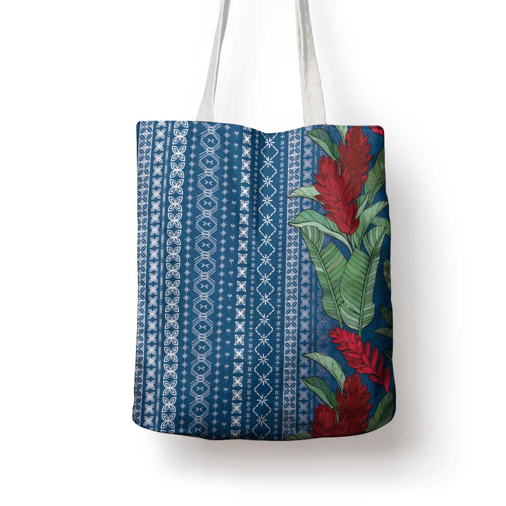 Women's Day Samoa Malu Tattoo Inspired Mix Teuila Tote Bag Royal Blue