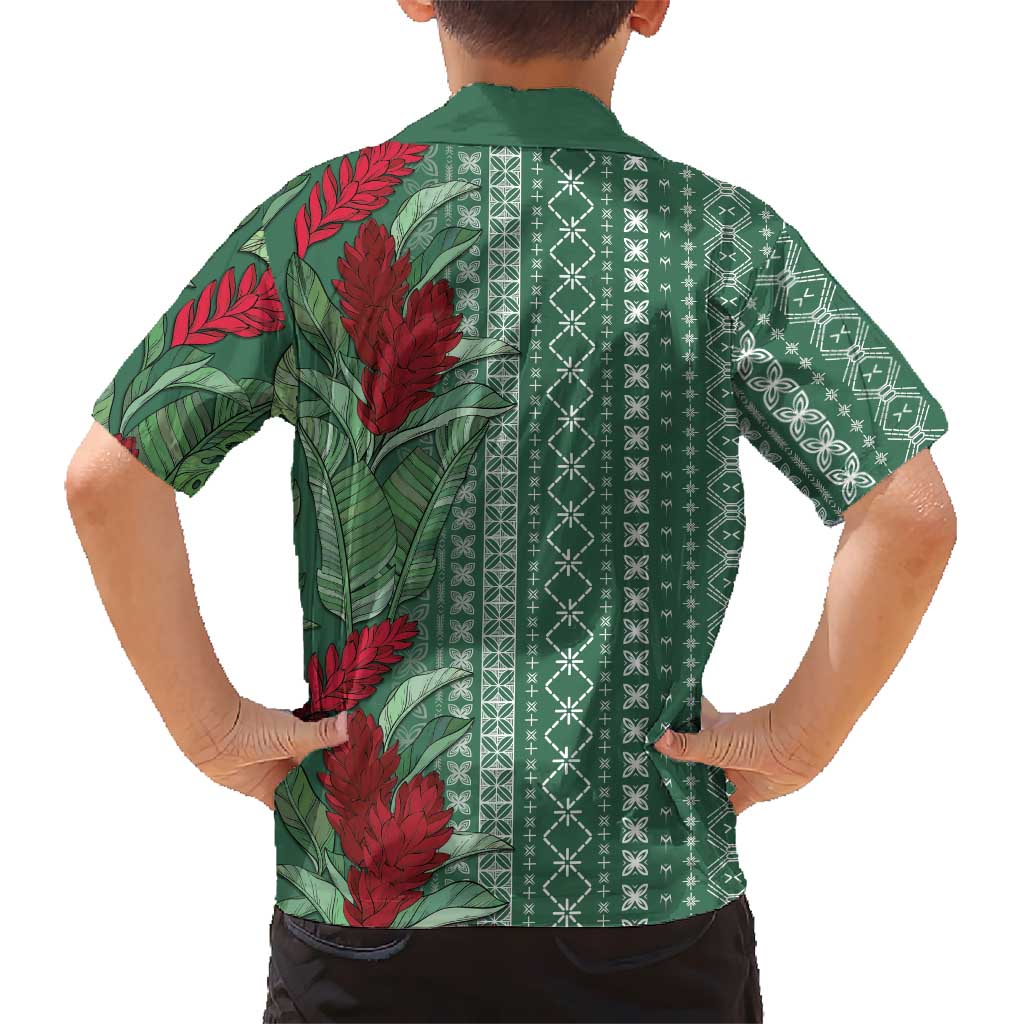 Women's Day Samoa Malu Tattoo Inspired Mix Teuila Family Matching Tank Maxi Dress and Hawaiian Shirt Sage Green LT7 - Polynesian Pride