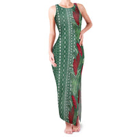Women's Day Samoa Malu Tattoo Inspired Mix Teuila Family Matching Tank Maxi Dress and Hawaiian Shirt Sage Green LT7 Mom's Dress Sage Green - Polynesian Pride