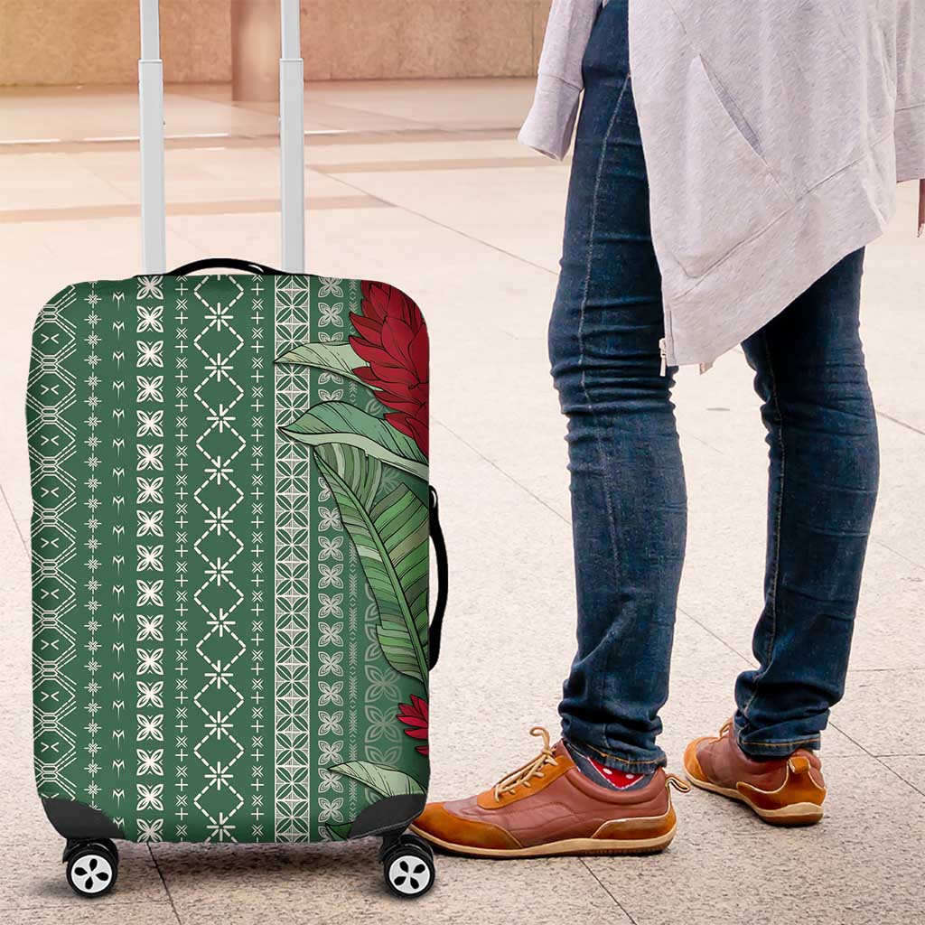 Women's Day Samoa Malu Tattoo Inspired Mix Teuila Luggage Cover Sage Green