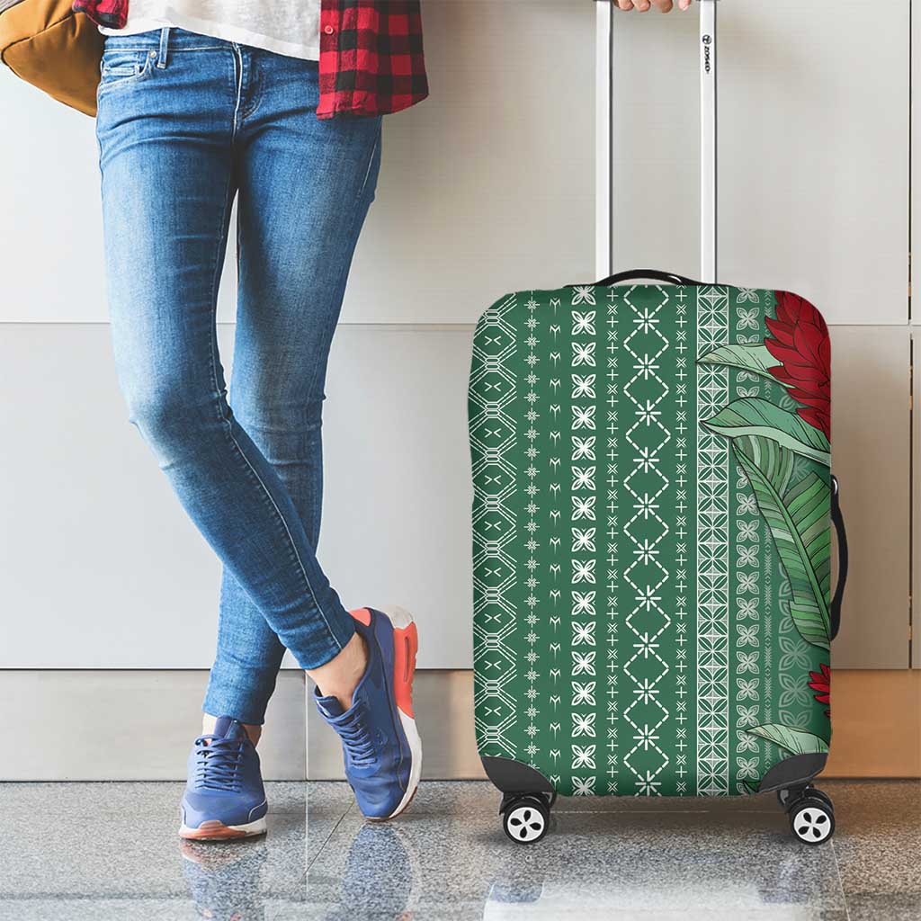 Women's Day Samoa Malu Tattoo Inspired Mix Teuila Luggage Cover Sage Green