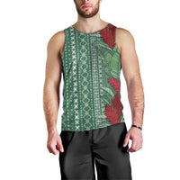 Women's Day Samoa Malu Tattoo Inspired Mix Teuila Men Tank Top Sage Green