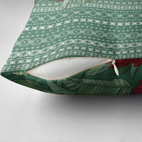 Women's Day Samoa Malu Tattoo Inspired Mix Teuila Pillow Cover Sage Green