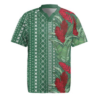 Women's Day Samoa Malu Tattoo Inspired Mix Teuila Rugby Jersey Sage Green
