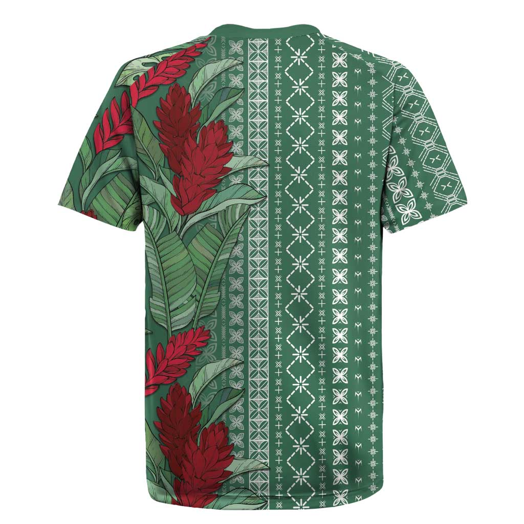 Women's Day Samoa Malu Tattoo Inspired Mix Teuila Rugby Jersey Sage Green