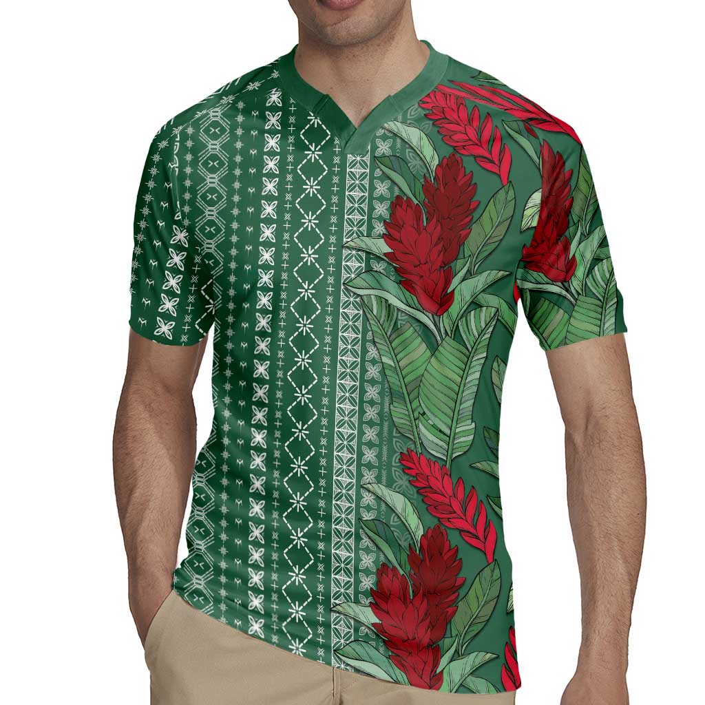 Women's Day Samoa Malu Tattoo Inspired Mix Teuila Rugby Jersey Sage Green
