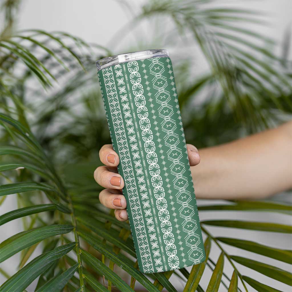 Women's Day Samoa Malu Tattoo Inspired Mix Teuila Skinny Tumbler Sage Green