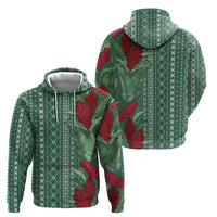 Women's Day Samoa Malu Tattoo Inspired Mix Teuila Zip Hoodie Sage Green