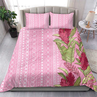 Women's Day Samoa Malu Tattoo Inspired Mix Teuila Bedding Set Rose Pink