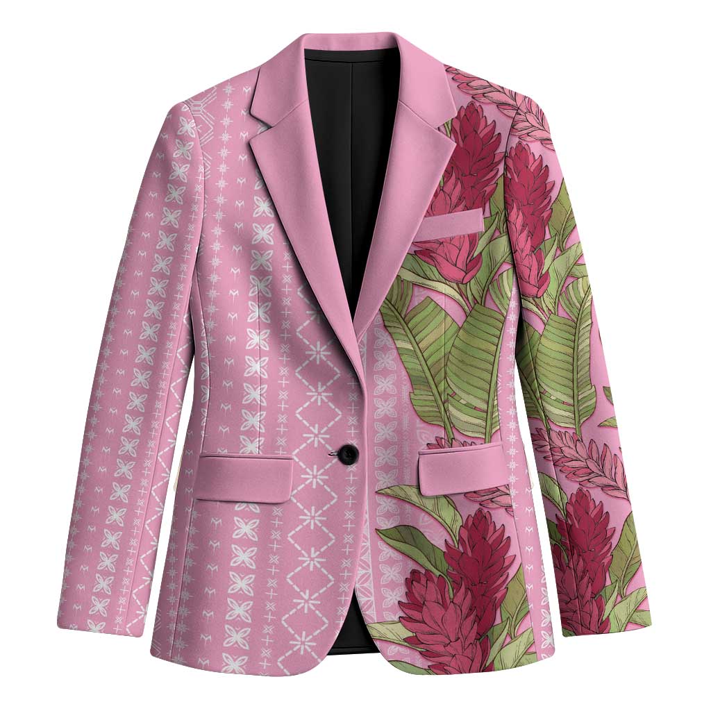 Women's Day Samoa Malu Tattoo Inspired Mix Teuila Blazer Rose Pink
