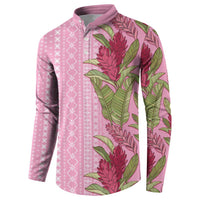 Women's Day Samoa Malu Tattoo Inspired Mix Teuila Button Sweatshirt Rose Pink