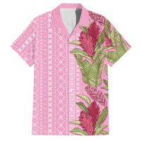 Women's Day Samoa Malu Tattoo Inspired Mix Teuila Family Matching Mermaid Dress and Hawaiian Shirt Rose Pink LT7 Dad's Shirt - Short Sleeve Rose Pink - Polynesian Pride