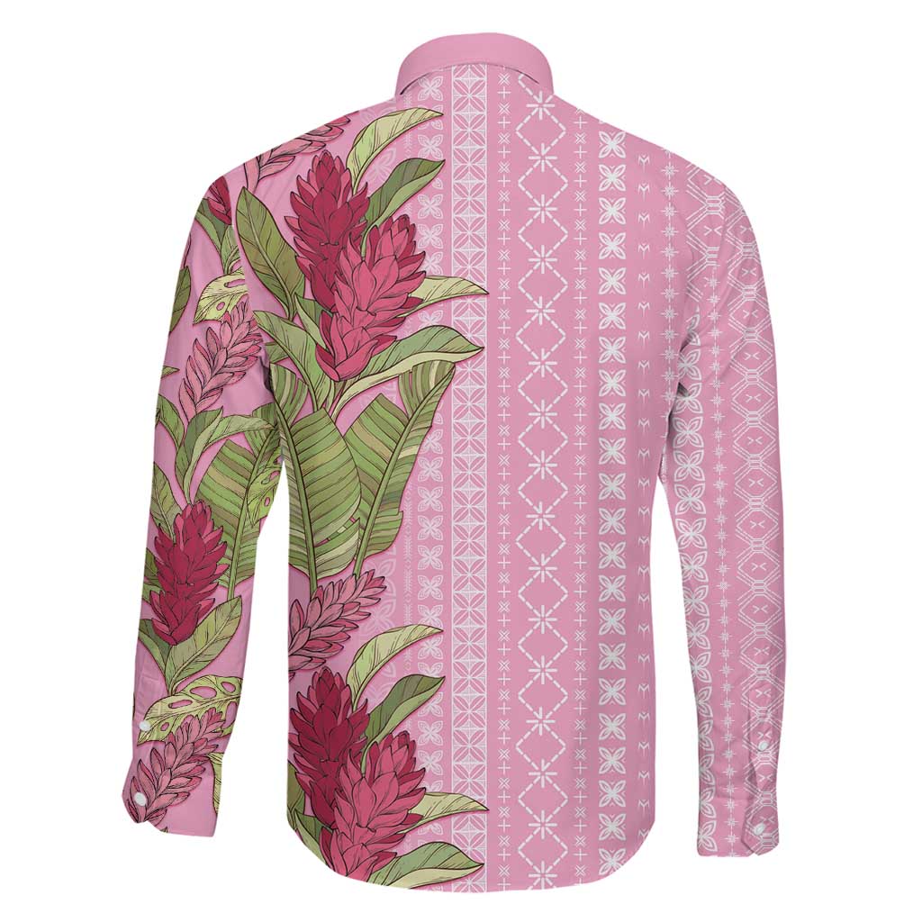 Women's Day Samoa Malu Tattoo Inspired Mix Teuila Family Matching Off The Shoulder Long Sleeve Dress and Hawaiian Shirt Rose Pink LT7 - Polynesian Pride