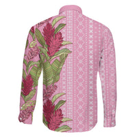 Women's Day Samoa Malu Tattoo Inspired Mix Teuila Family Matching Off Shoulder Maxi Dress and Hawaiian Shirt Rose Pink LT7 - Polynesian Pride