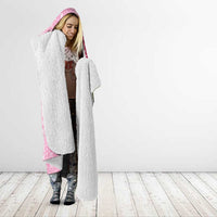 Women's Day Samoa Malu Tattoo Inspired Mix Teuila Hooded Blanket Rose Pink