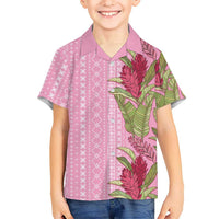 Women's Day Samoa Malu Tattoo Inspired Mix Teuila Kid Hawaiian Shirt Rose Pink