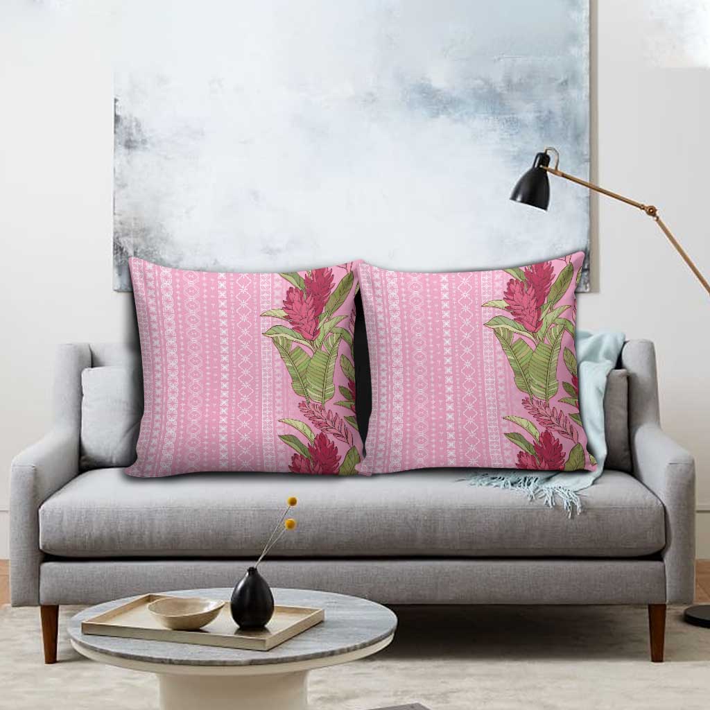 Women's Day Samoa Malu Tattoo Inspired Mix Teuila Pillow Cover Rose Pink