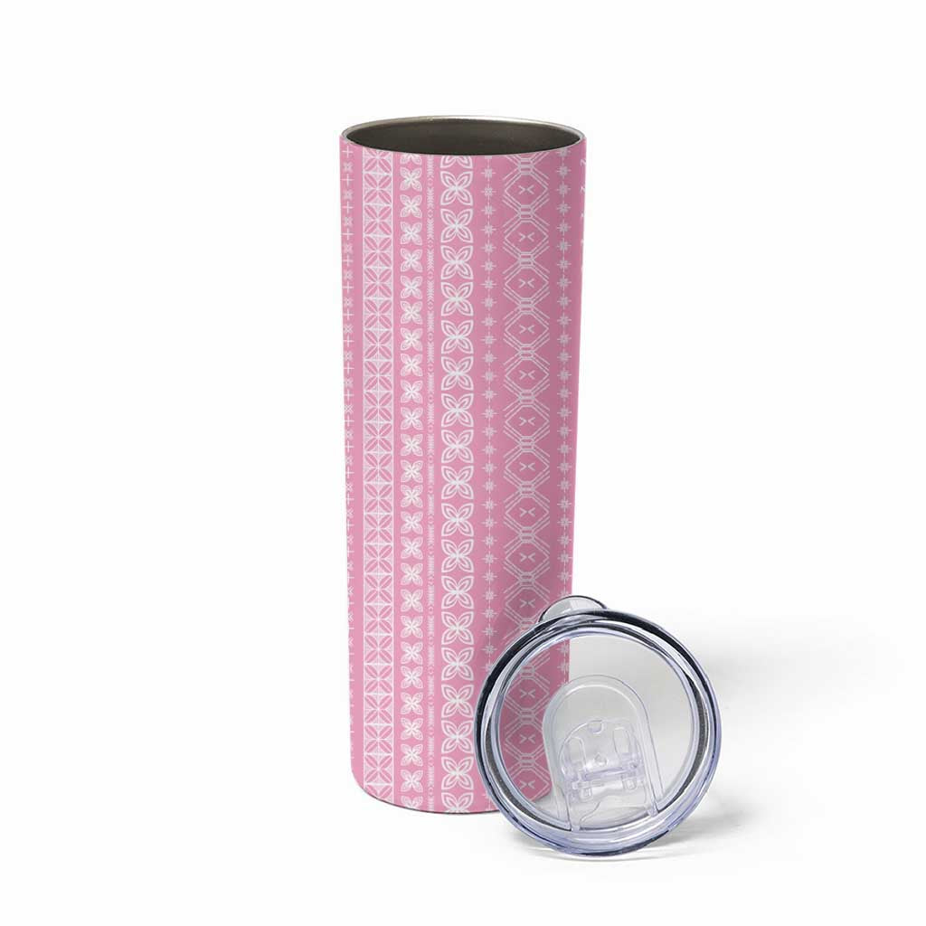 Women's Day Samoa Malu Tattoo Inspired Mix Teuila Skinny Tumbler Rose Pink