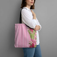 Women's Day Samoa Malu Tattoo Inspired Mix Teuila Tote Bag Rose Pink