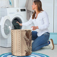 Women's Day Samoa Malu Tattoo Inspired Mix Teuila Laundry Basket Vintage Tapa