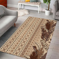 Women's Day Samoa Malu Tattoo Inspired Mix Teuila Area Rug Vintage Tapa