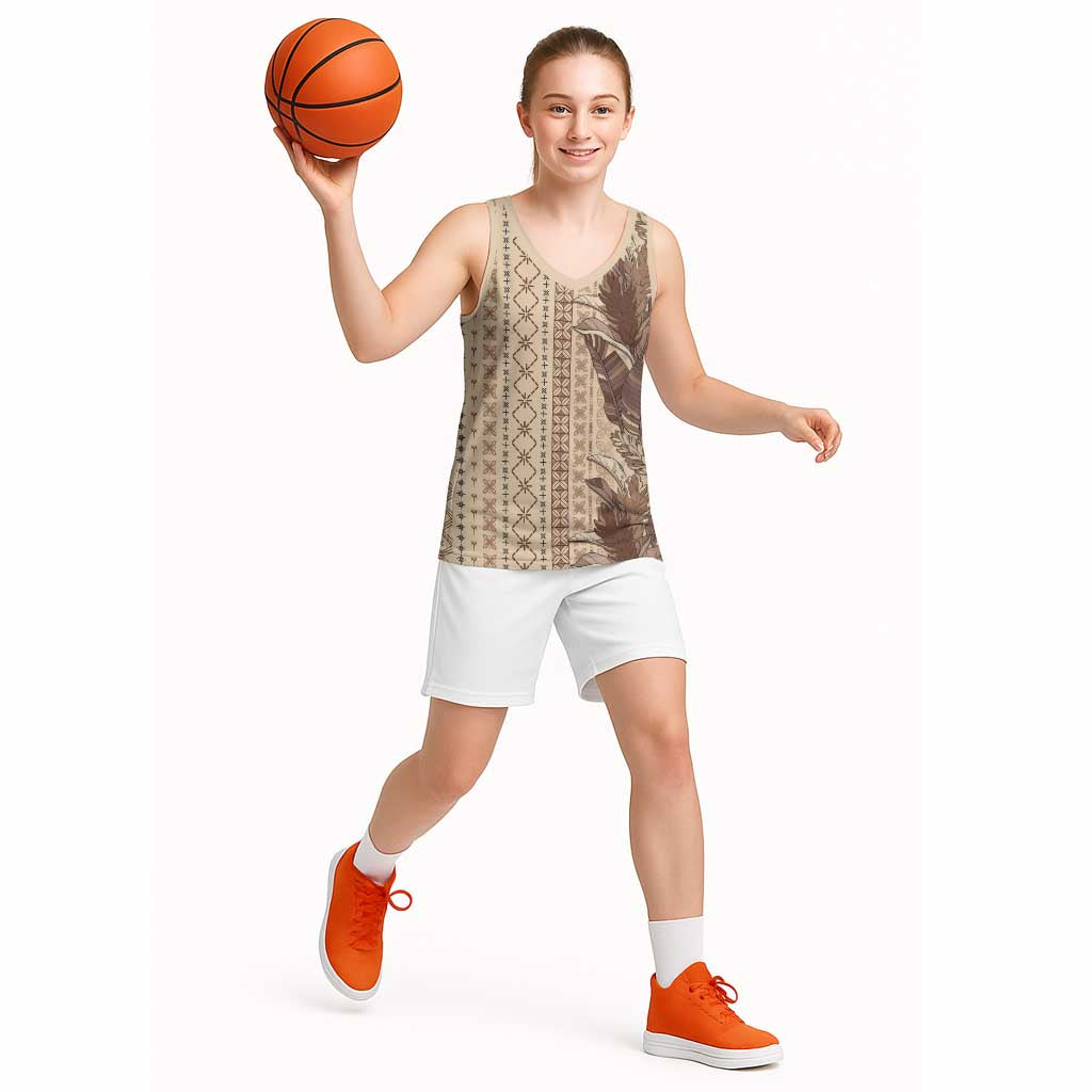 Women's Day Samoa Malu Tattoo Inspired Mix Teuila Basketball Jersey Vintage Tapa