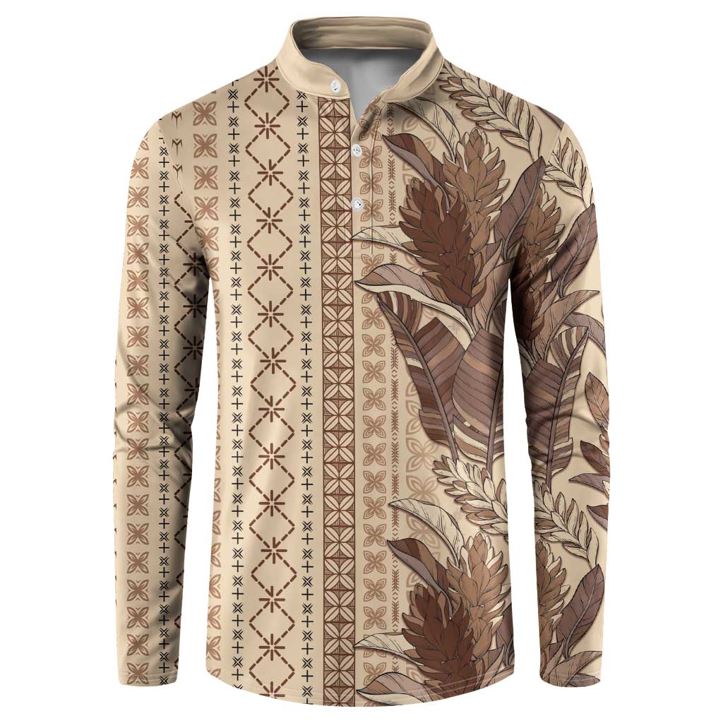 Women's Day Samoa Malu Tattoo Inspired Mix Teuila Button Sweatshirt Vintage Tapa