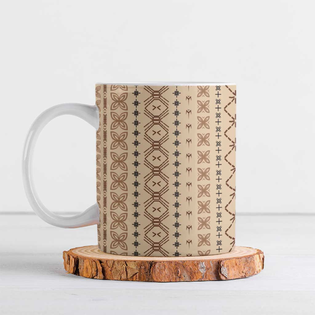 Women's Day Samoa Malu Tattoo Inspired Mix Teuila Ceramic Mug Vintage Tapa