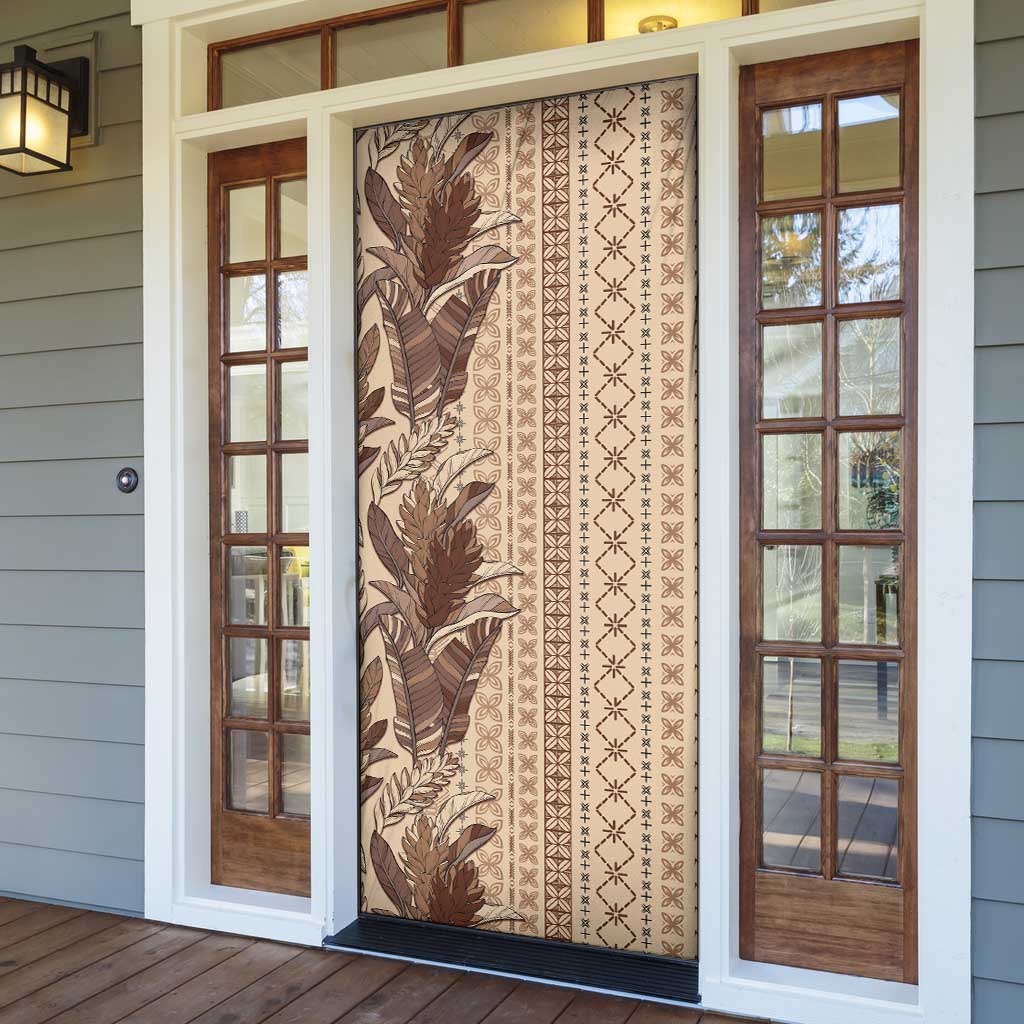 Women's Day Samoa Malu Tattoo Inspired Mix Teuila Door Cover Vintage Tapa