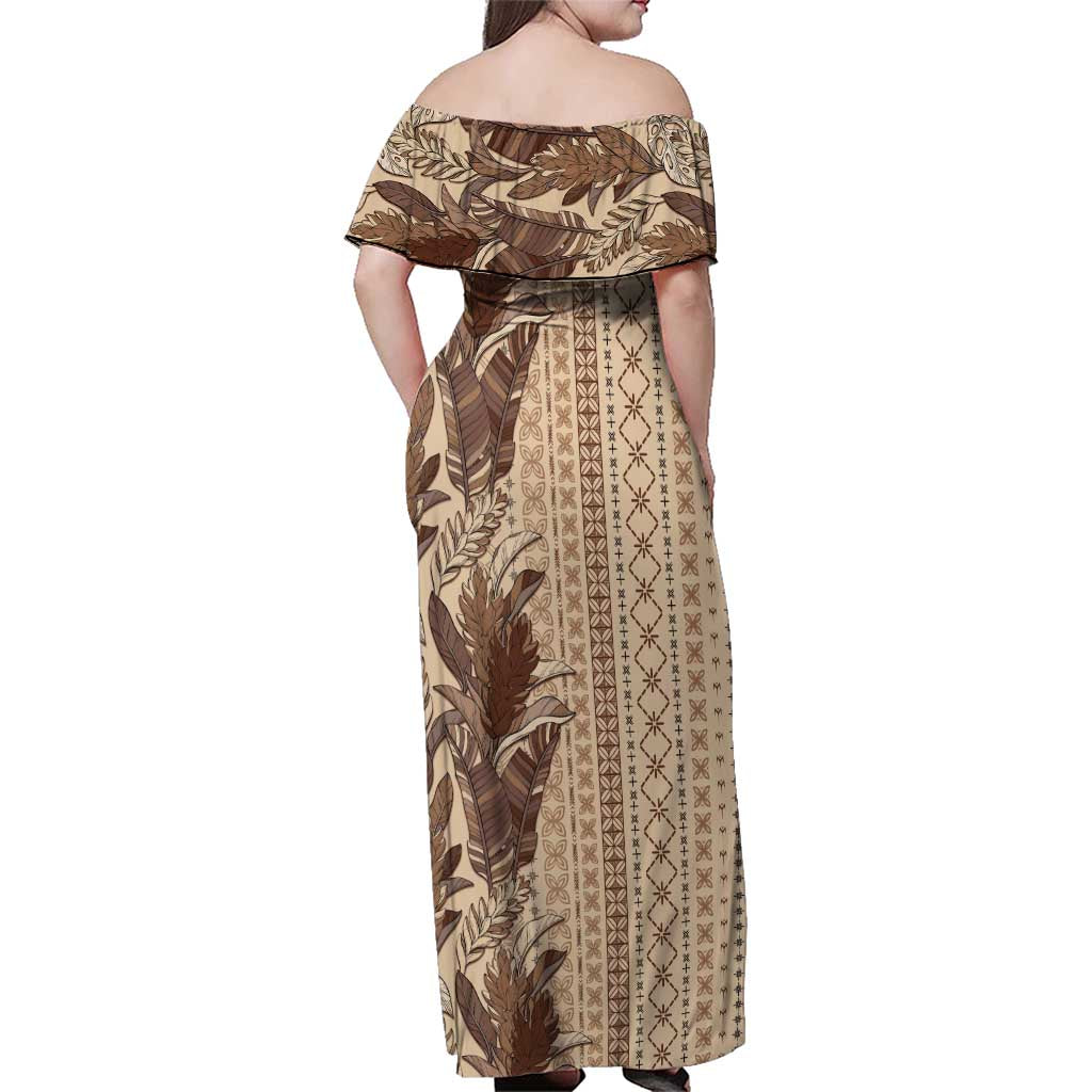 Women's Day Samoa Malu Tattoo Inspired Mix Teuila Family Matching Off Shoulder Maxi Dress and Hawaiian Shirt Vintage Tapa LT7 - Polynesian Pride