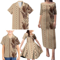 Women's Day Samoa Malu Tattoo Inspired Mix Teuila Family Matching Puletasi and Hawaiian Shirt Vintage Tapa LT7 - Polynesian Pride
