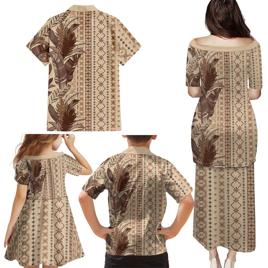 Women's Day Samoa Malu Tattoo Inspired Mix Teuila Family Matching Puletasi and Hawaiian Shirt Vintage Tapa LT7 - Polynesian Pride