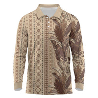 Women's Day Samoa Malu Tattoo Inspired Mix Teuila Long Sleeve Polo Shirt Vintage Tapa