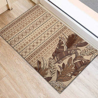Women's Day Samoa Malu Tattoo Inspired Mix Teuila Rubber Doormat Vintage Tapa