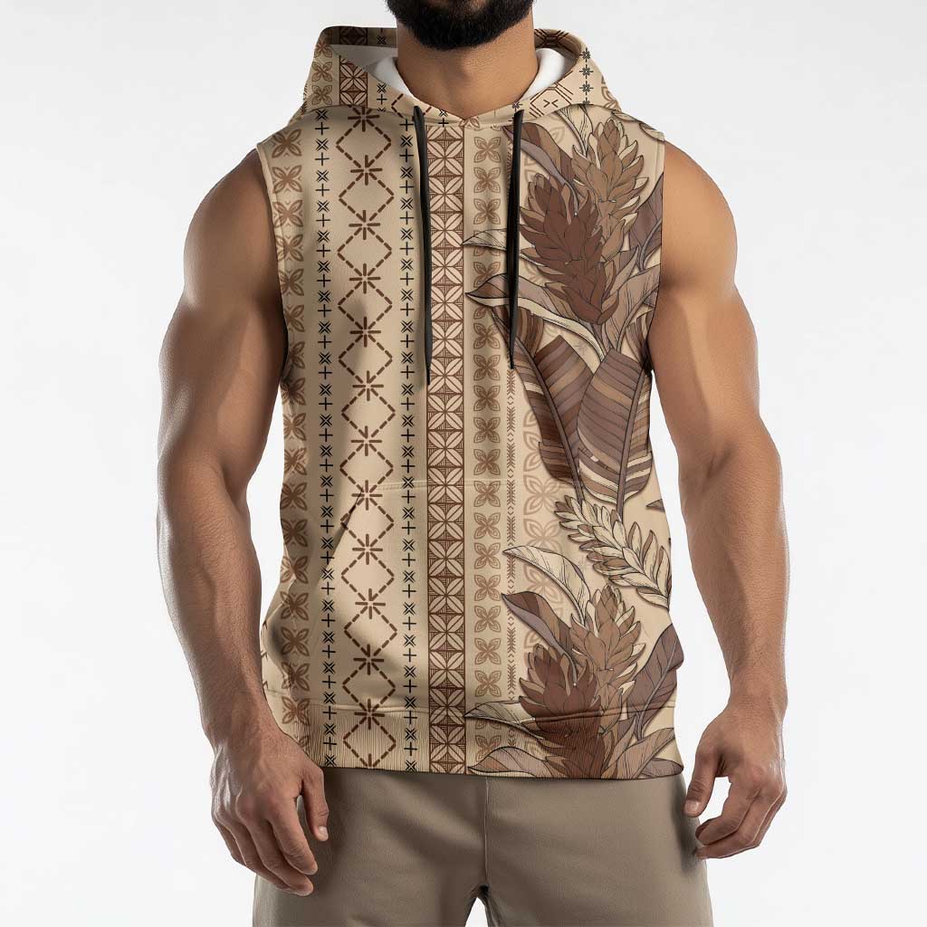 Women's Day Samoa Malu Tattoo Inspired Mix Teuila Sleeveless Hoodie Vintage Tapa