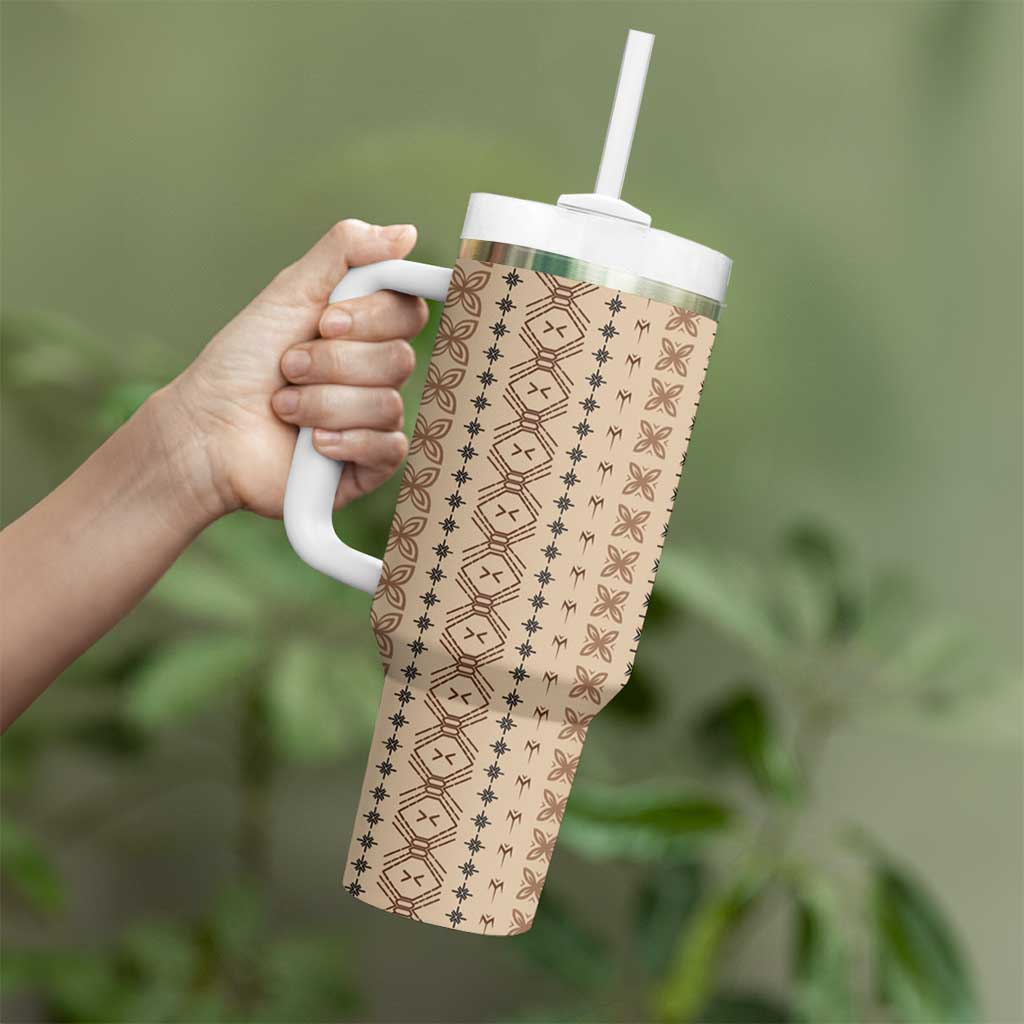Women's Day Samoa Malu Tattoo Inspired Mix Teuila Tumbler With Handle Vintage Tapa