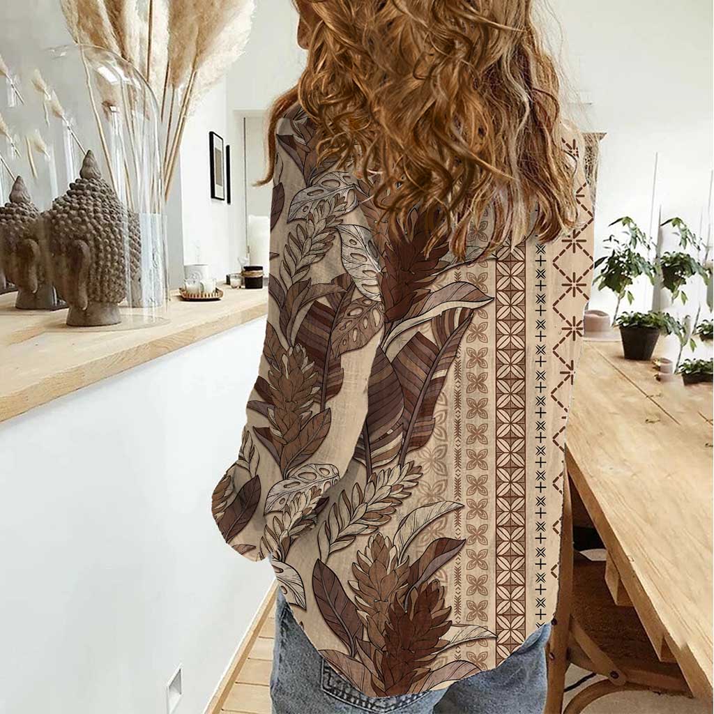 Women's Day Samoa Malu Tattoo Inspired Mix Teuila Women Casual Shirt Vintage Tapa