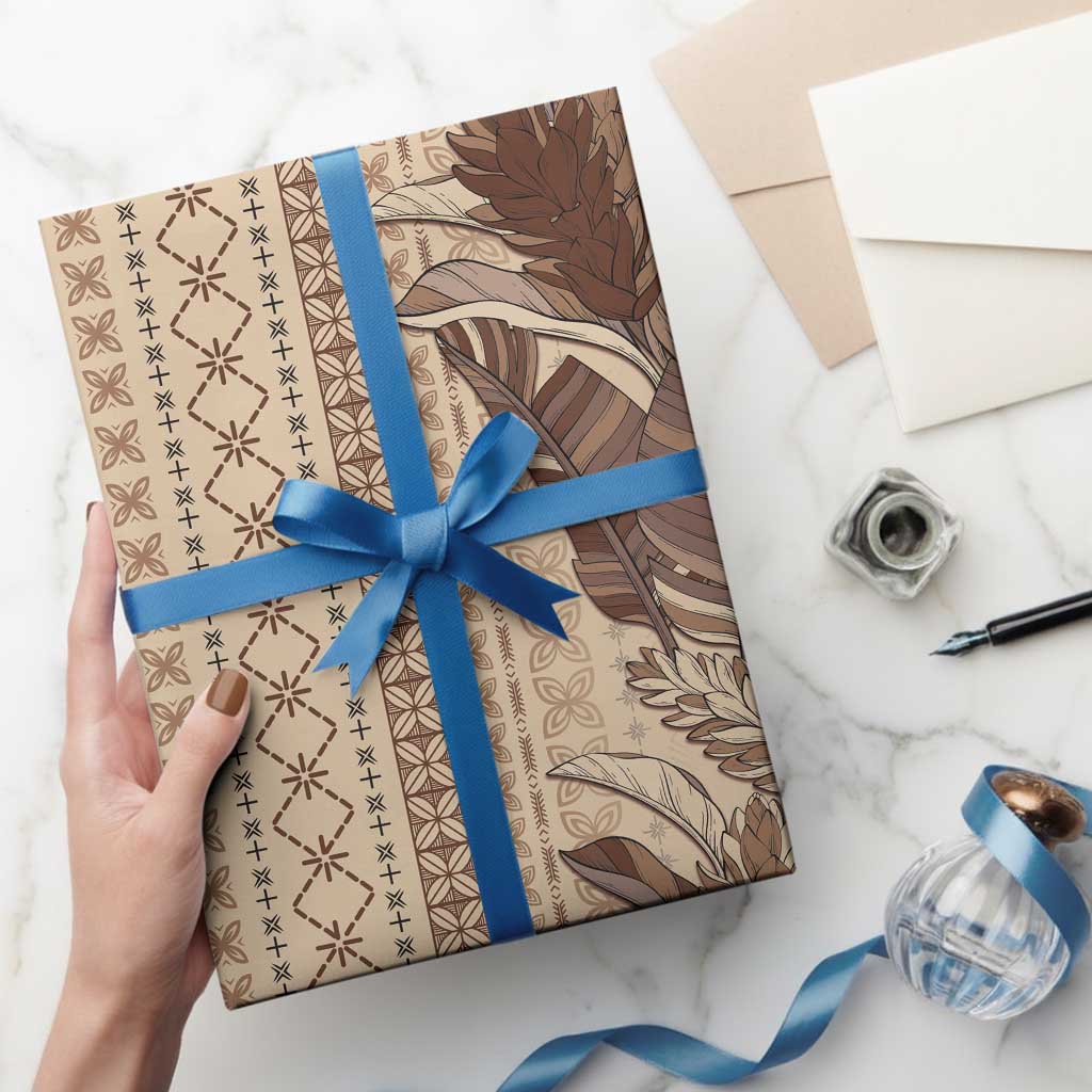 Women's Day Samoa Malu Tattoo Inspired Mix Teuila Wrapping Paper Vintage Tapa